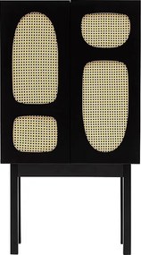 Komoda – wysokość 135 cm – szerokość 75 cm – kolor czarny – płyta wiórowa