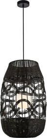 Lampa wisząca z dużym czarnym kloszem - 2S K398 E7-H00