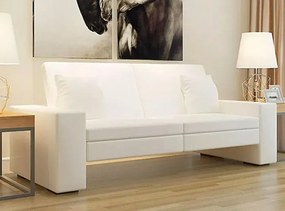 Luksusowa rozkładana biała sofa - Astigar