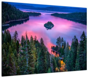 Obraz na szkle - Jezioro Tahoe, Sierra Nevada, Kalifornia, USA (70x50 cm)