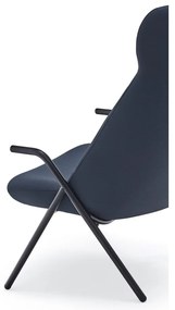 Ciemnoniebieski fotel Teulat Dins, wys. 114 cm