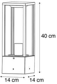 Zewnetrzna Inteligentna stojąca lampa zewnętrzna czarna 40 cm z Wi-Fi ST64 - CharloisDesignerski Oswietlenie zewnetrzne