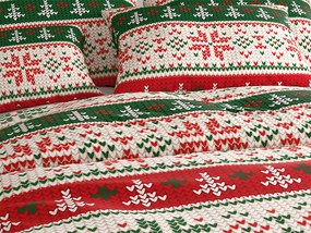 PrzytulneMieszkanie.pl PrzytulneMieszkanie.pl Pościel z mikrofibry FROSTED CHRISTMAS kolorowa Rozmiar pościeli: 2 szt 70 x 90 cm | 200 x 220 cm