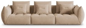 Beżowa aksamitna sofa 332 cm Bloom – Micadoni