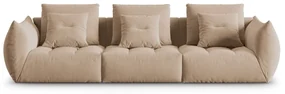 Beżowa aksamitna sofa 332 cm Bloom – Micadoni