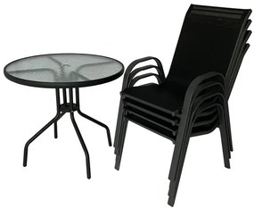 Zestaw 4 krzeseł ogrodowych Patio fotel na taras balkon krzesło ogrodowe C-281