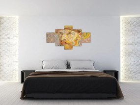 Obraz - Vincent van Gogh, Self-Portrait with a Straw Hat (The Potato Peeler), reprodukcje (125x70 cm)