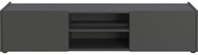 Antracytowa szafka pod TV w dekorze dębu 164x35 cm Schlangen – Germania