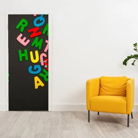 Fototapeta na drzwi - Kolorowe litery (95x205cm)
