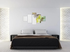 Obraz - Sztuka abstrakcyjna w tuszu (125x70 cm)