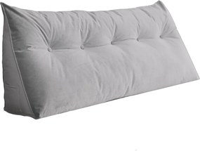 Poduszka na zagłówek PILLOW CHIC VELVET 160 szara