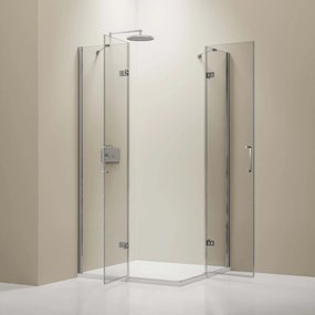 Kabina prysznicowa narożna EX809 podwójne drzwiSzkło ESG 6 mm z powłoką Nano – 90 x 90 x 195 cm