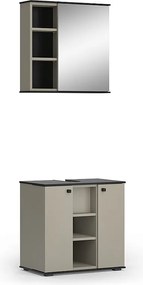 Zestaw mebli łazienkowych szary 60x37x59 joli