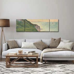Obraz - Georges Seurat, Seascape at Port-en-Bessin, Normandy, reprodukcje (170x50 cm)