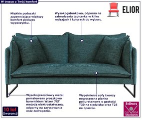 Nowoczesna sofa z poduszkami Voga 3X - 27 kolorów