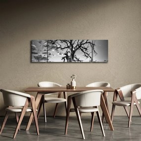 Obraz - Czarno - białe drzewo (170x50 cm)