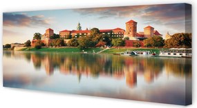 Duży obraz na płótnie Zamek Królewski na Wawelu nad Wisłą