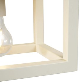 Industrialna lampa wisząca beżowa 4-punktowa - Cage RackPrzemysłowy Oswietlenie wewnetrzne