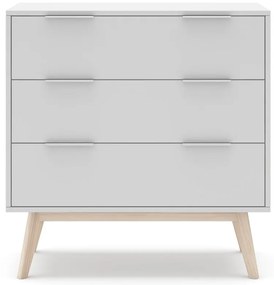 Biała niska komoda 80x83 cm Campus – Marckeric