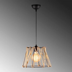 Czarno-beżowa lampa wisząca z metalowym kloszem ø 30 cm Jutini – Opviq lights