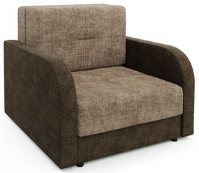 Rozkładana sofa jednoosobowa jasny brąz + ciemny brąz - Folken 3X