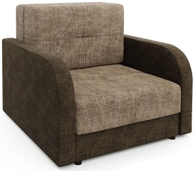 Rozkładana sofa jednoosobowa jasny brąz + ciemny brąz R7-P62