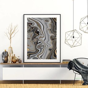 Plakat - Abstrakcja linii (A4)