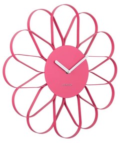 Karlsson 5975BP designerski zegar ścienny różowy, średnica 40 cm