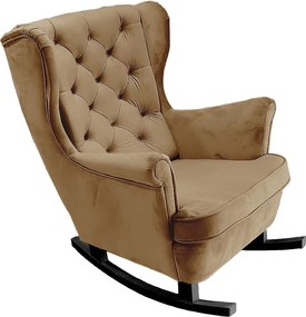 Fotel Relax z Tapicerowanym Siedzeniem i Podłokietnikami, Fotel TV 102x81x95cm Cappuccino_29808