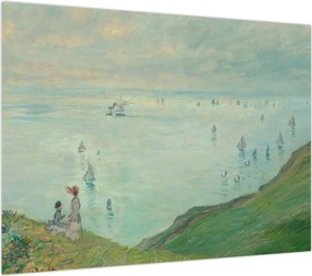 Obraz na szkle - Henri Fantin-Latour, Cliffs at Pourville, reprodukcje (70x50 cm)