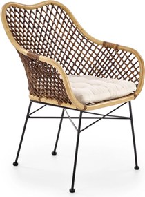 Rattanowe krzesło na metalowych nogach K336