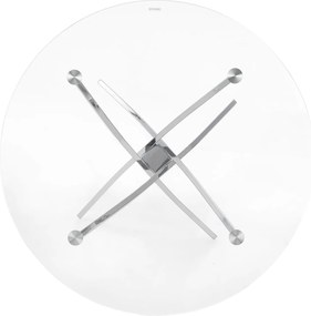 Szklany stół Raymond na srebrnych nogach