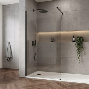 Kabina prysznicowa Walk-In Rea Flexi Transparent / Black 120