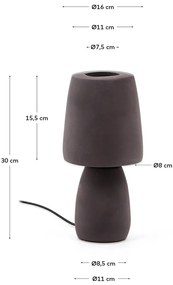 Ciemnobrązowa lampa stołowa (wysokość 30 cm) Tandy – Kave Home