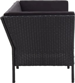 Zestaw czarnych mebli ogrodowych - Naja 5X