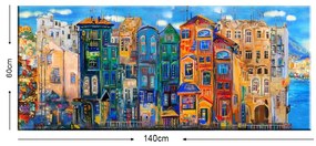 Obraz Tablo Center Colorful Houses, 140x60 cm