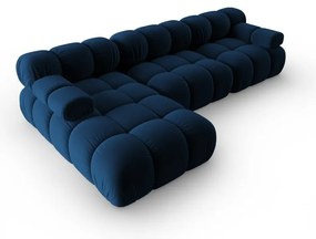 Niebieska aksamitna sofa 285 cm Bellis – Micadoni Home