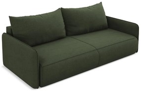 Zielona rozkładana/ze schowkiem sofa 216 cm Nanea – Makamii