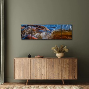 Szczegółowy obraz - woda między kamieniami (170x50 cm)