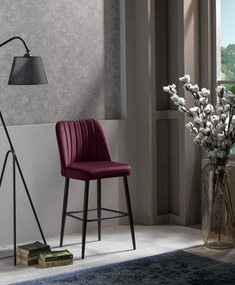 Zestaw krzeseł barowych Vento Claret Red and Black, 4 szt., 4 szt.