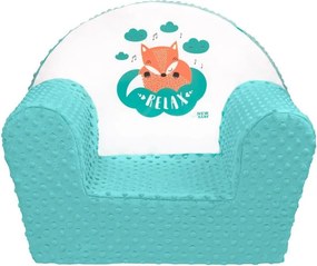 New Baby Fotelik dziecięcy z Minky Liška miętowy, 42 x 53 cm