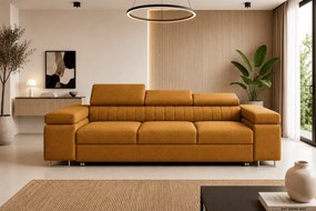 Elegancka kanapa Ardi Linea z funkcją spania regulowane zagłówki 275 cm