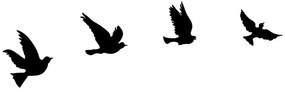 Metalowe dekoracje ścienne zestaw 4 szt. 18x20 cm Birds – Wallity