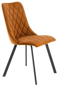 Krzesło tapicerowane K450 VELVET cynamonowe HALMAR