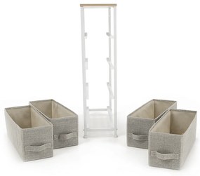 Komoda z szufladami z tkaniny OFELIA, biały