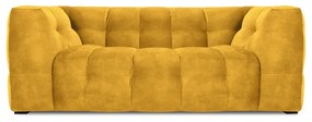 Żółta aksamitna sofa Windsor &amp; Co Sofas Vesta, 208 cm