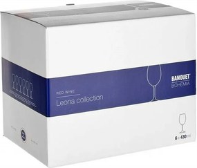 Zestaw 6 kieliszków do czerwonego wina LEONA, 430ml