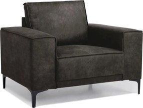 Antracytowy fotel z imitacji skóry Scandic Copenhagen Preston