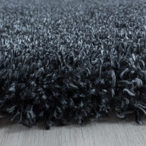 Antracytowy okrągły dywan ø 120 cm Fluffy – Ayyildiz Carpets