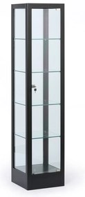 Witryna szklana, 1800 × 400 × 400 mm, czarna